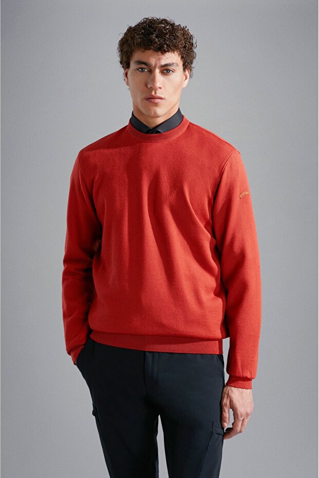 MEN'S KNITTED ROUNDNECK C.WWOOL