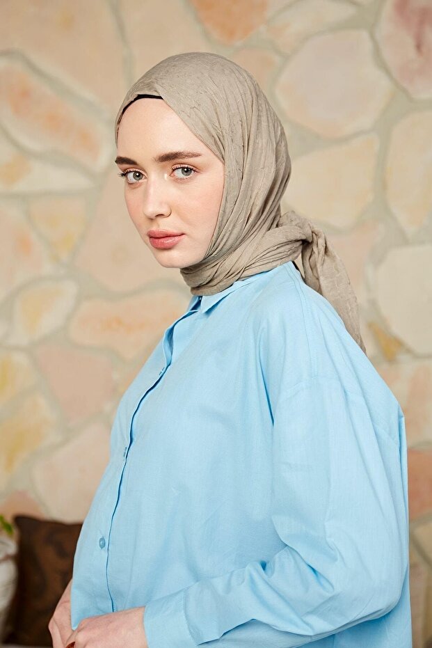 Bambu Çağla Rengi Şal - 2