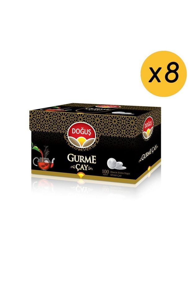 Doğuş Gurme Demlik Süzen Poşet Çay 100'lü Paket 8 Adet - 1