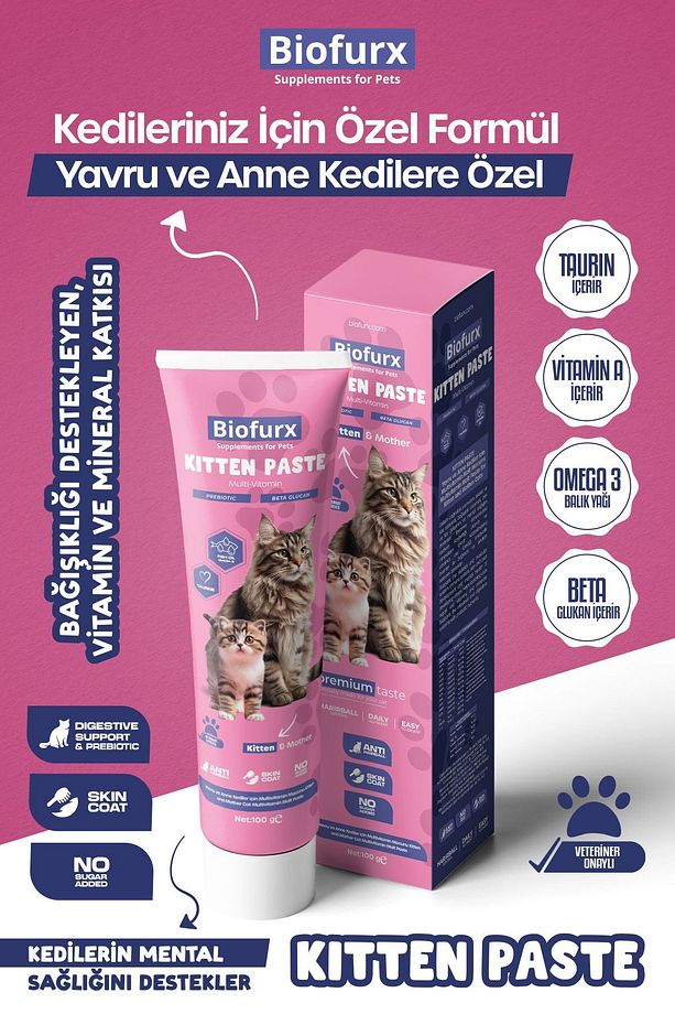 Malt & Kitten Paste - Ikili Avantaj Paketi (TÜY YUMAĞI ÖNLEYİCİ YAVRU KEDİ MULTİVİTAMİNİ) - 6
