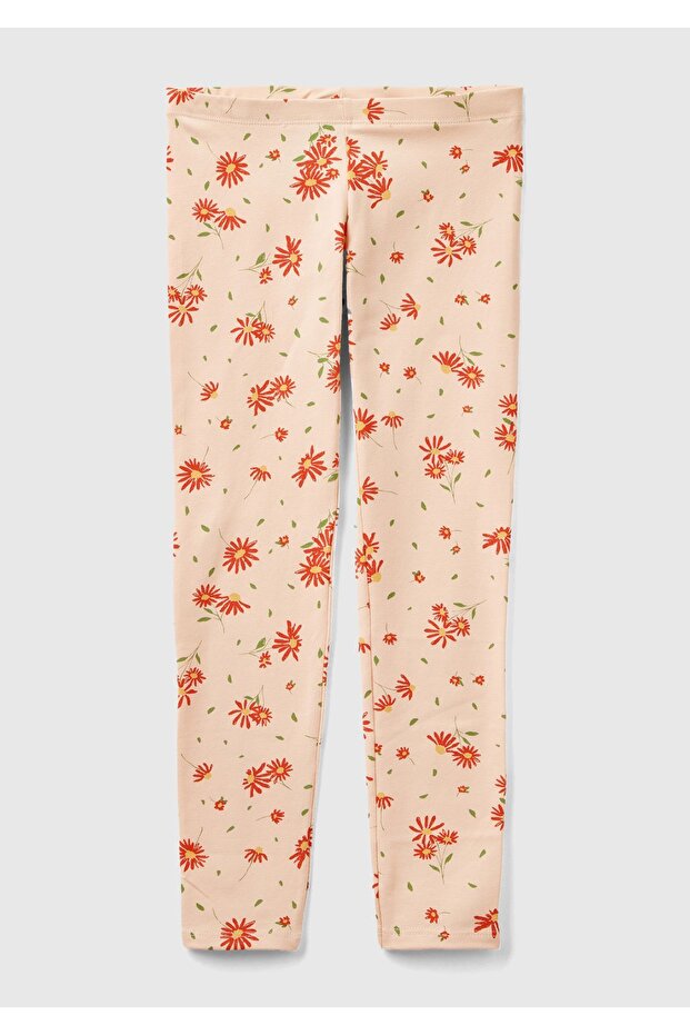 Light Pink Girl's Tights - Patterned and Straight Cut