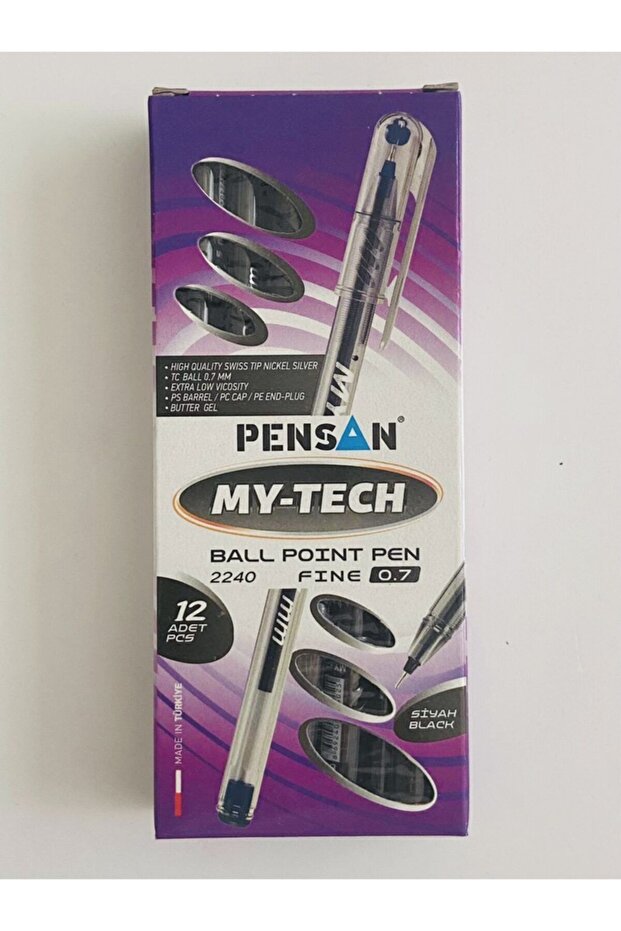 My-tech Ball Point Fine 0.7 Siyah 12'li Kod : 2240 - 1