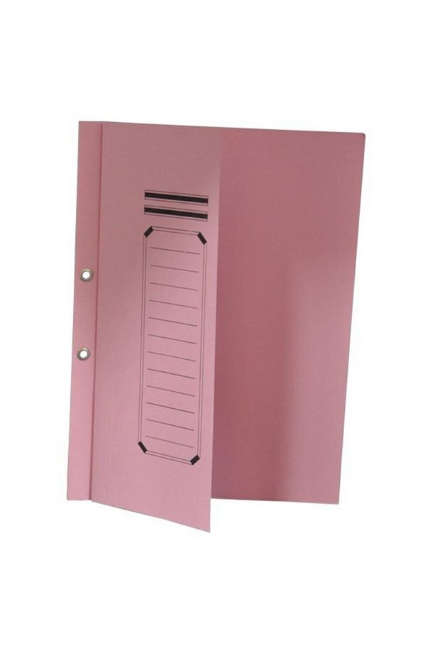 Yarım Kapak Dosya Karton Telli Pembe Tekli (1 Adet) - 1