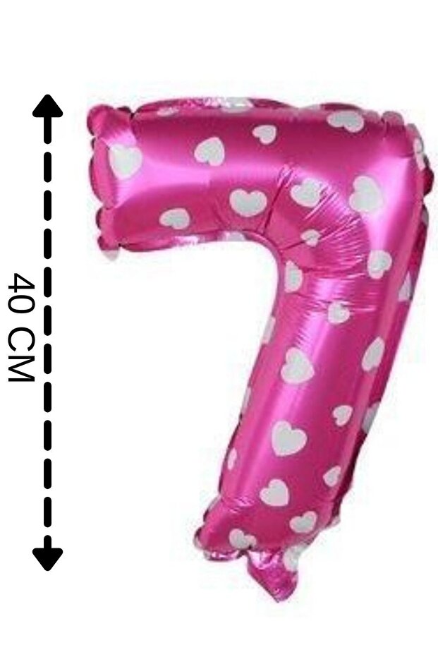 Foil Balloon Number 7 Helium Balloon 40 Cm Pink Color
