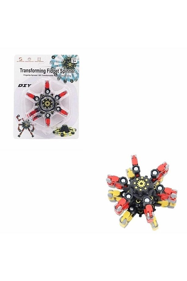 Fidget Spinners Dönüştürülebilir Zincir Robot Oyuncak Stres Çarkı - 1