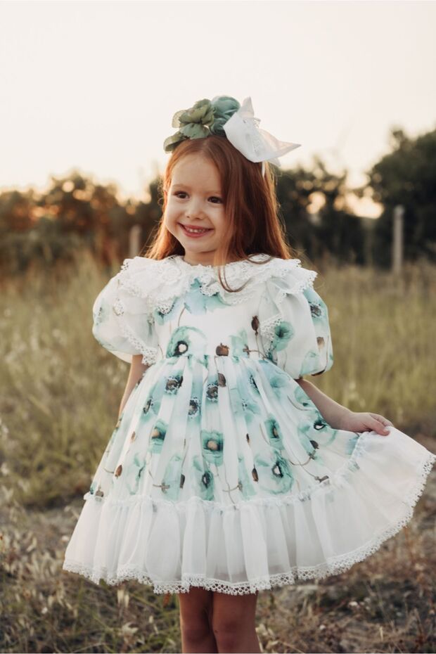 Girl's Dress, Crown Accessory Dress, Birthday Dress