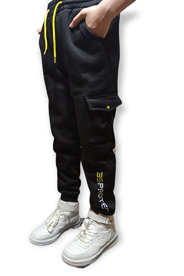 Children's Commando Pocket 3 Thread Thick Winter Sweatpants (4-15) Age Group