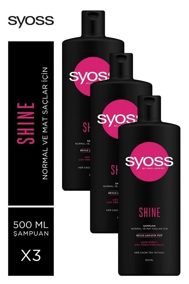 Shine Şampuan 500 ml - 3 Adet - Saç Temizliği ve Bakımı - 1