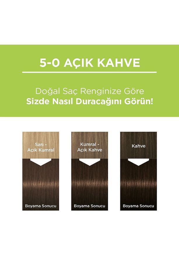 Kalıcı Doğal Renkler 5-0 Açık Kahve - 2