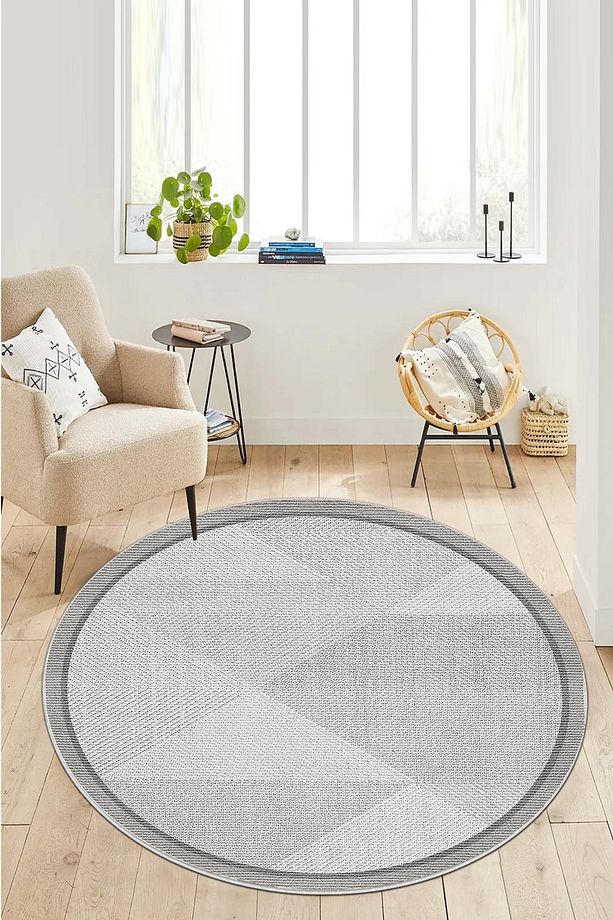Dijital Kaymaz Yıkanabilir Modern Antre Ve Salon Halısı Yolluk - 2