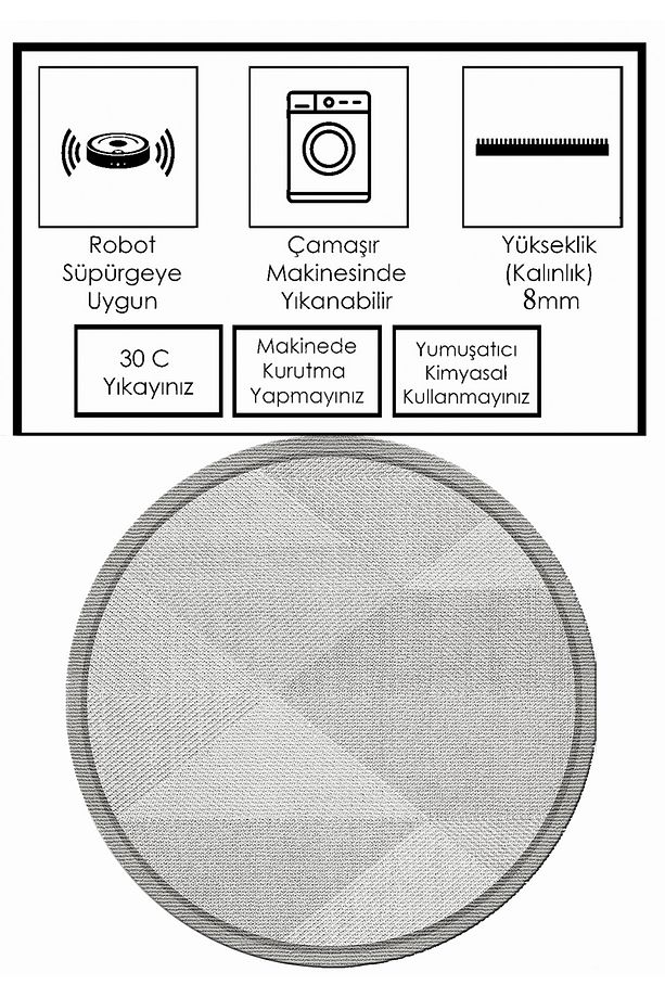 Dijital Kaymaz Yıkanabilir Modern Antre Ve Salon Halısı Yolluk - 4