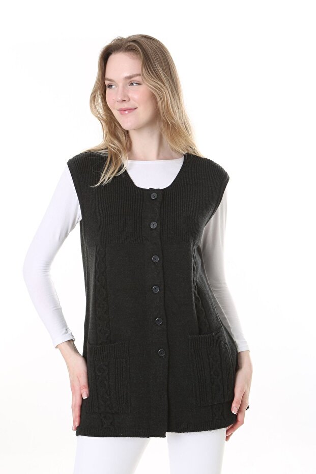 Triko Harttuş Yelek - 6