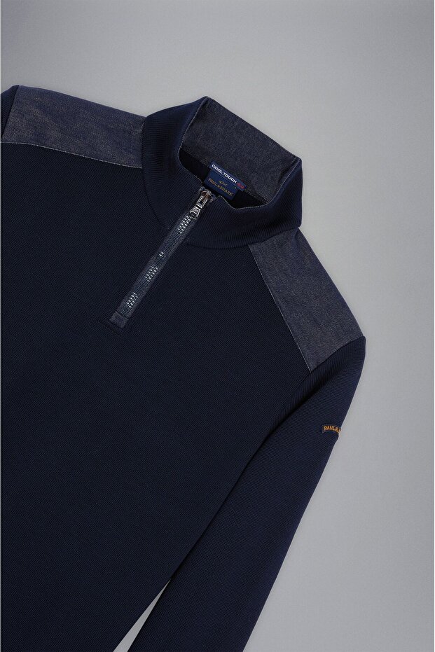 MEN'S ZIPPED PULLOVER C.W. WOOL - 5