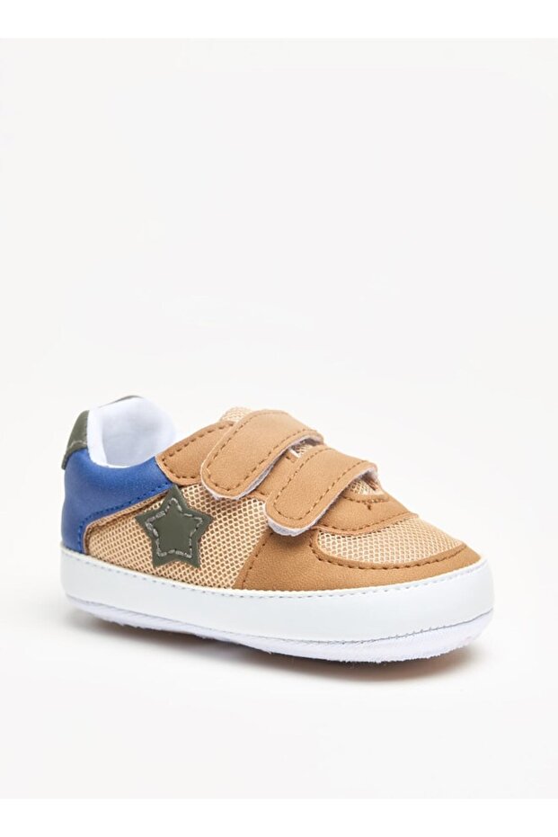 Colourblock Booties with Hook and Loop Closure - 1