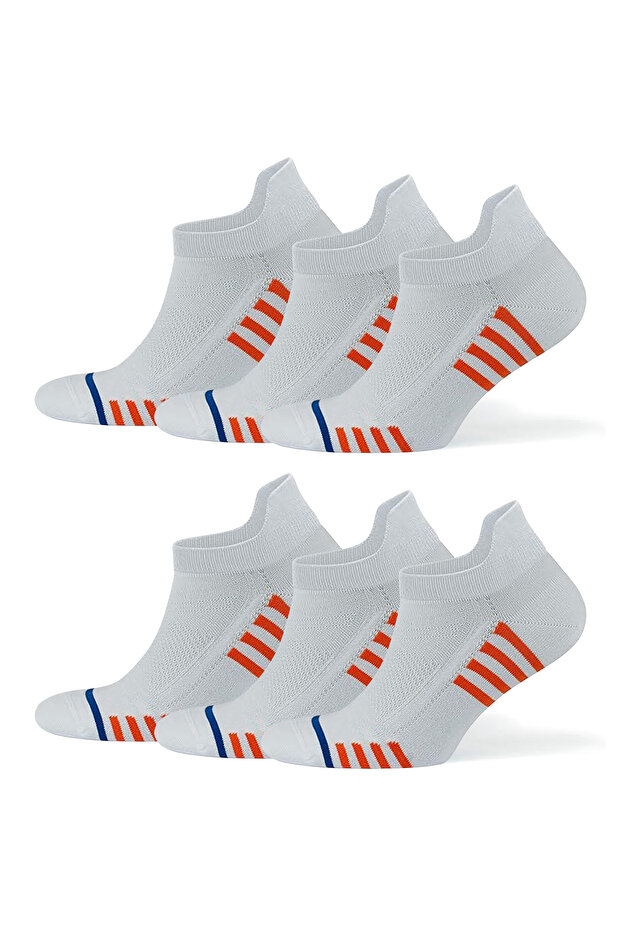6 Pairs Boxed Bamboo Premium Men's - Sports Patterned Seamless Sports Running and Hiking Socks Fabian