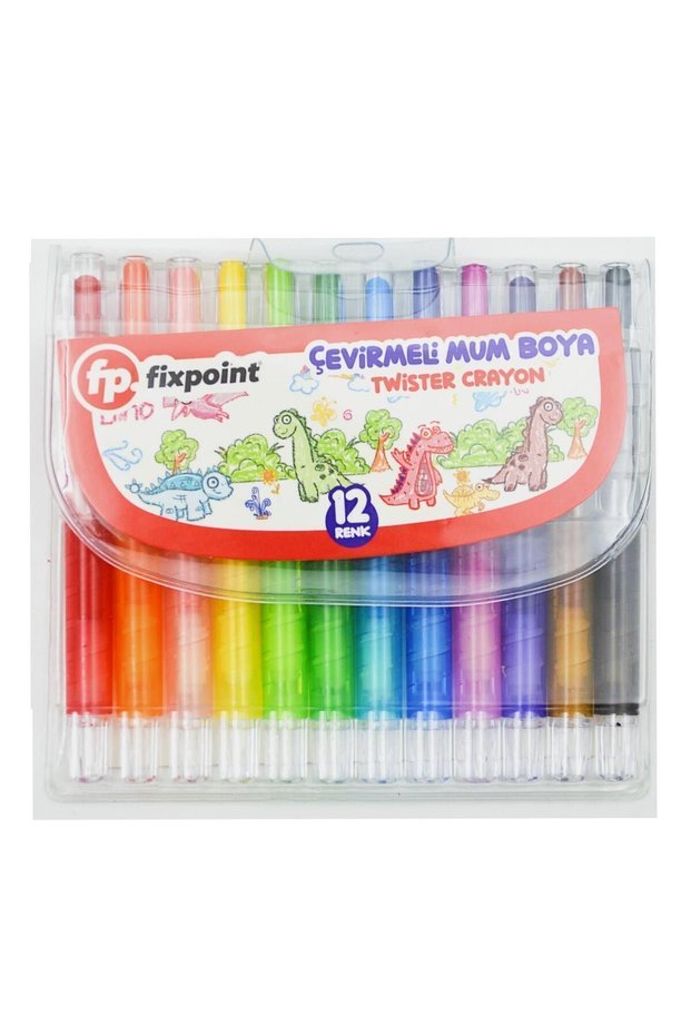Çevirmeli Mum Boya 12 Renk (P-2144)