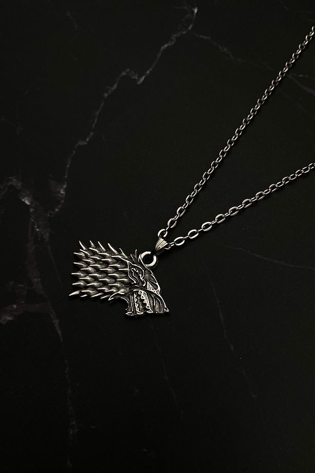 Antik Gümüş Kaplama Game Of Thrones Model Kolye - 3