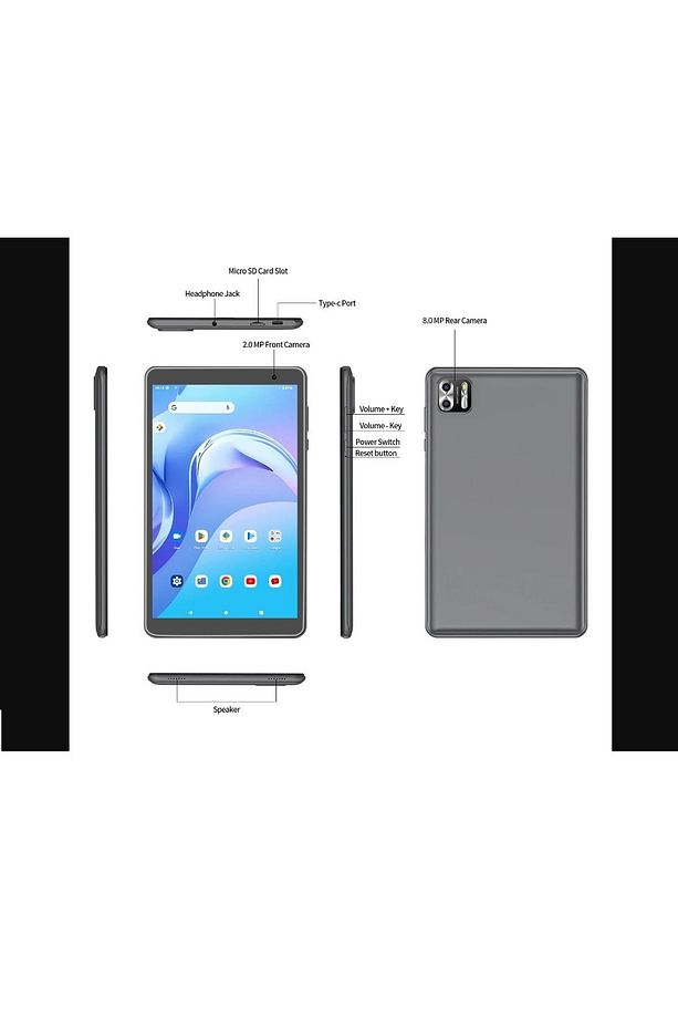 8 inç Tablet Android 13, 8GB(4 + 4) RAM/64GB ROM IPS ekran 5000MAH pil, çift kamera, WiFi - 4