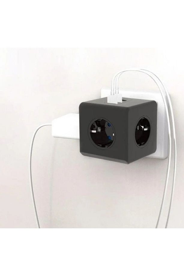 Termal Akım Korumalı Isıya Dayanıklı 3'lü Duvar Tipi Priz 2 x Usb 1 x Type C Çıkışlı - 1
