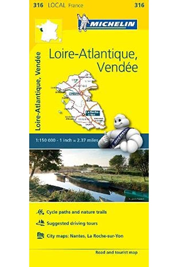 Loireatlantique Vendee Michelin Local Map 316 Map