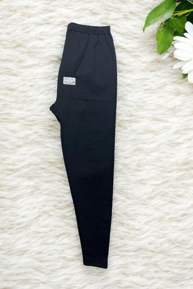 Unisex anthracite winter leggings Fleece-Lined comfortable soft mesh thick underwear leggings anthracite