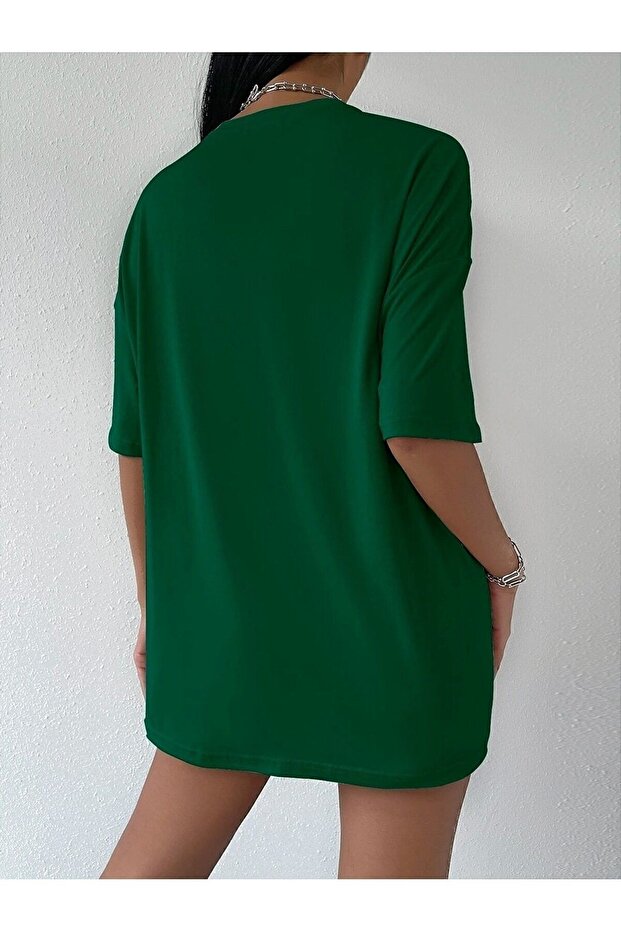 Kadın Baskılı Oversize Tshirt - 3
