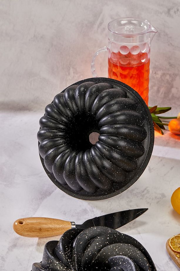 Granit Döküm Kek Kalıbı Seti 4 Farklı Model Kek Kalıbı Çeyiz Seti Tart Turta Seti - 8