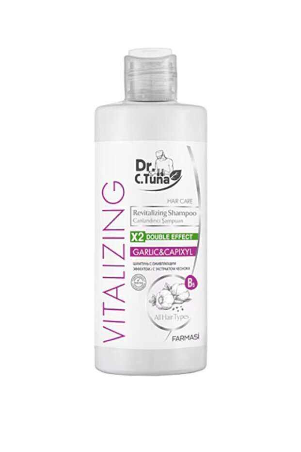 5 ADET DR.C.TUNA vitalizing sarımsak&capixyl koparak dökülmeye eğilimli saçlar için şampuan 225 ml. - 1