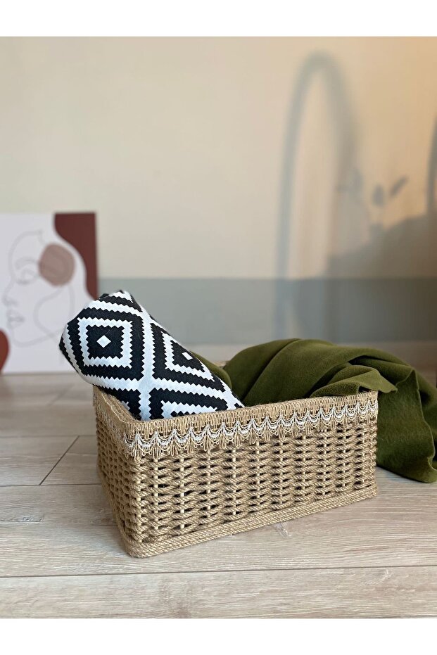 Wicker Towel Holder Organizer
