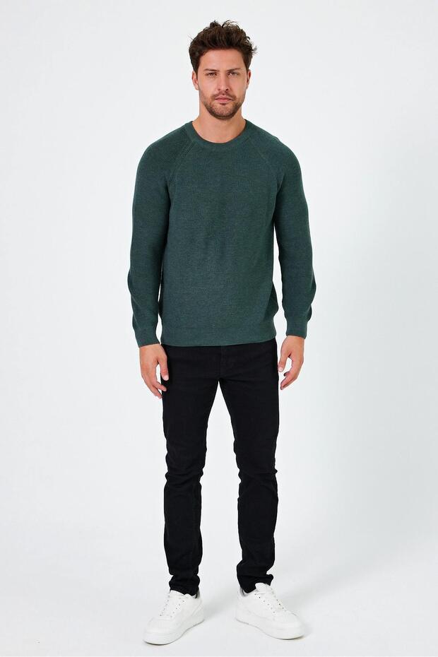 سترة ذات قصة عادية برقبة دائرية - E24-EZE-03 - 1