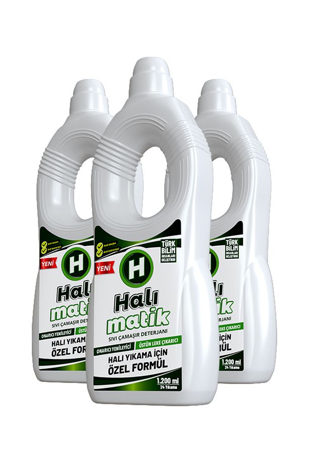 Sıvı Halı Kilim Yolluk ve Çamaşır Deterjanı 1200 ml X 3 Adet - 1