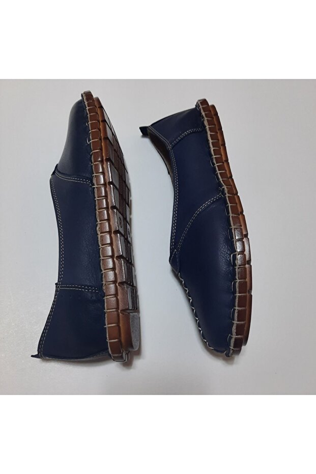 100% Genuine Leather, Navy Blue Color, Daily Wear Babet