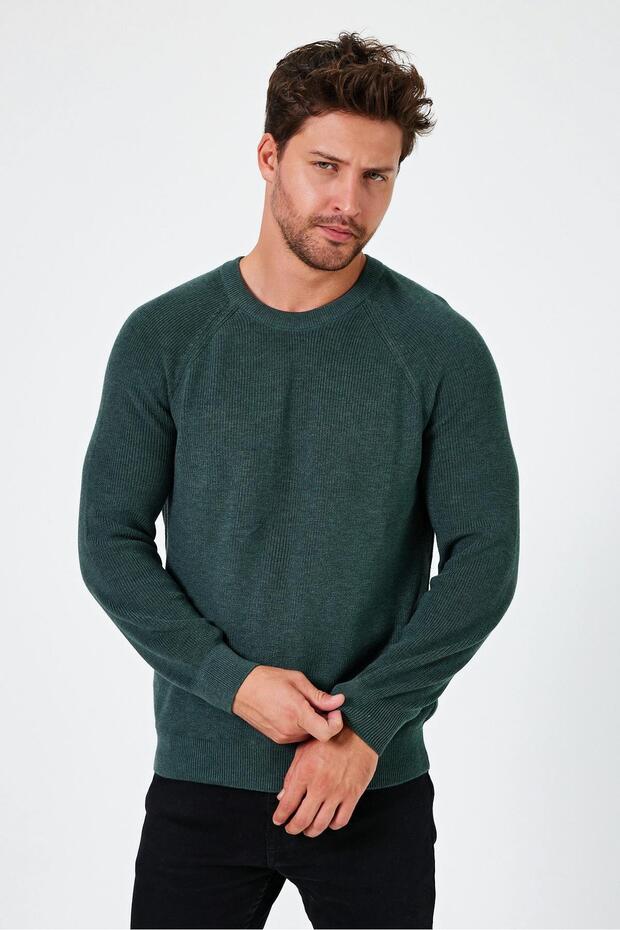 سترة ذات قصة عادية برقبة دائرية - E24-EZE-03 - 3