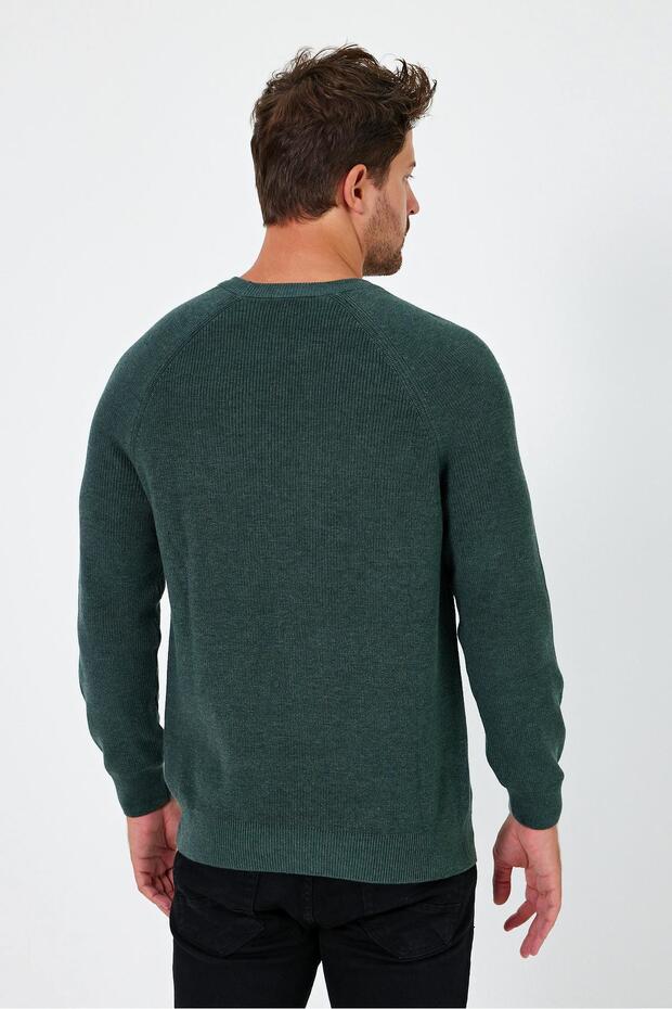 سترة ذات قصة عادية برقبة دائرية - E24-EZE-03 - 6