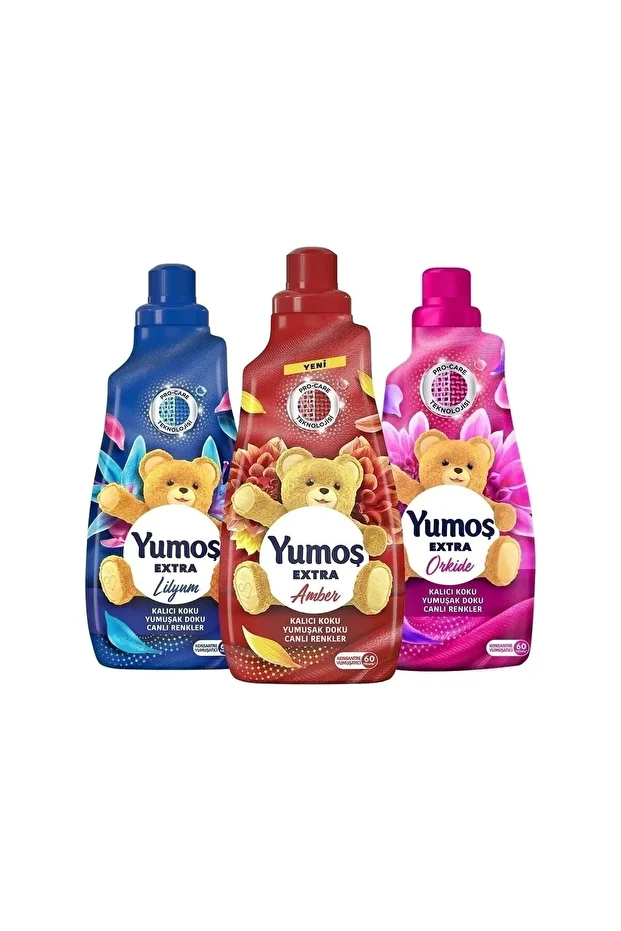 Yumoş Extra Konsantre Çamaşır Yumuşatıcısı Amber 1440 Ml + Lilyum 1440 Ml+ Orkide 1440 Ml - 2