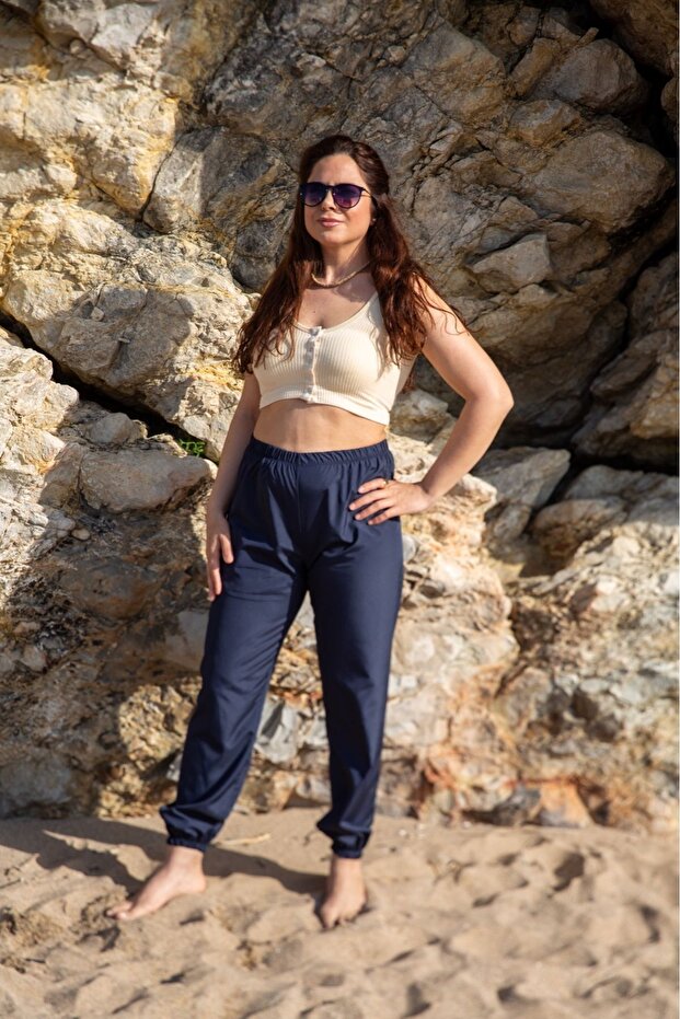 Elastic Waist Hijab Bottom Swimsuit Trousers