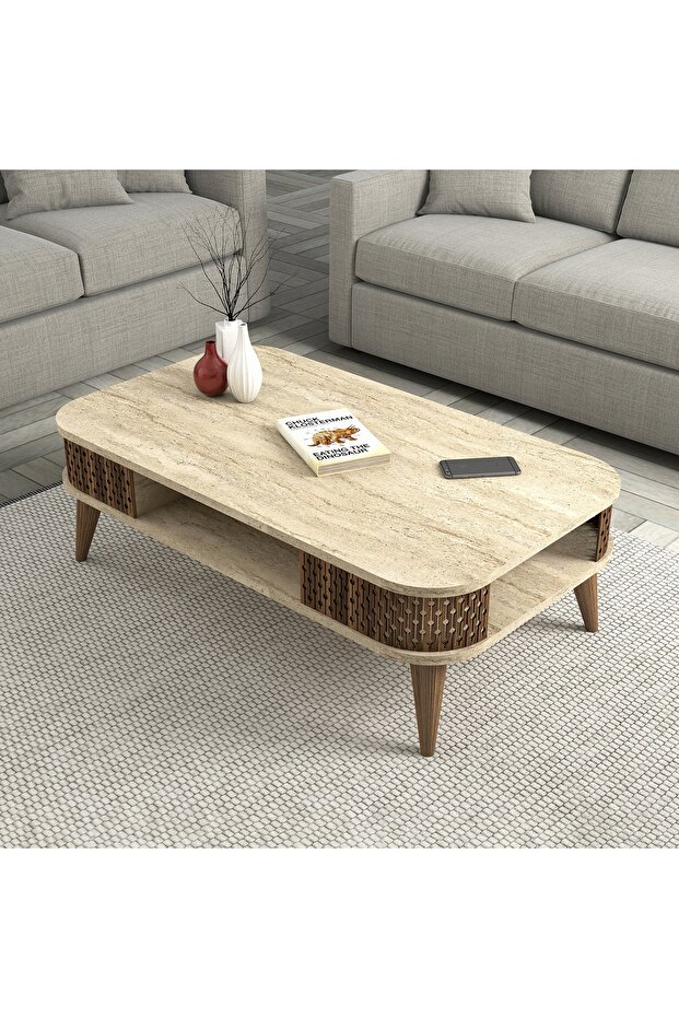 Eylül Orta Sehpa - Traverten - 3