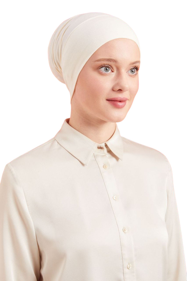 Women's Hijab Practical Ready-To-Wear Bonnet Ecru