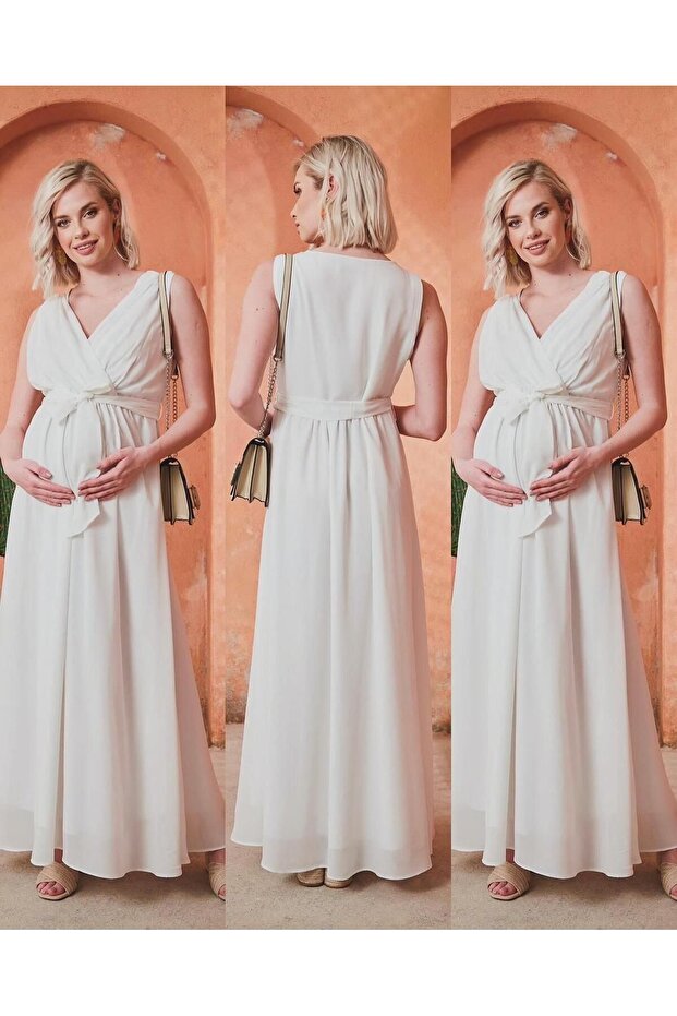 HAMİLE ŞİFON ELBİSE - 3