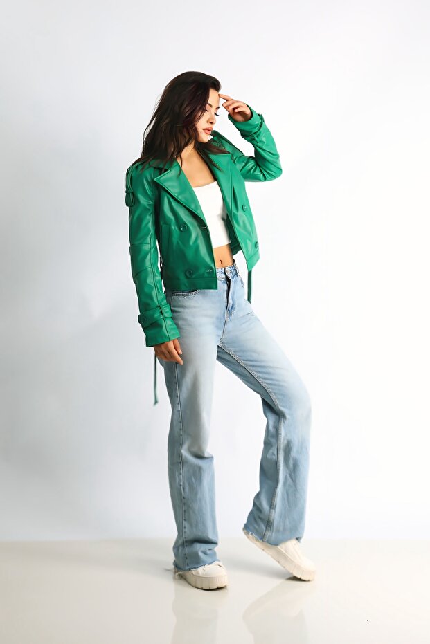 Flora Women's Faux Leather Biker Jacket