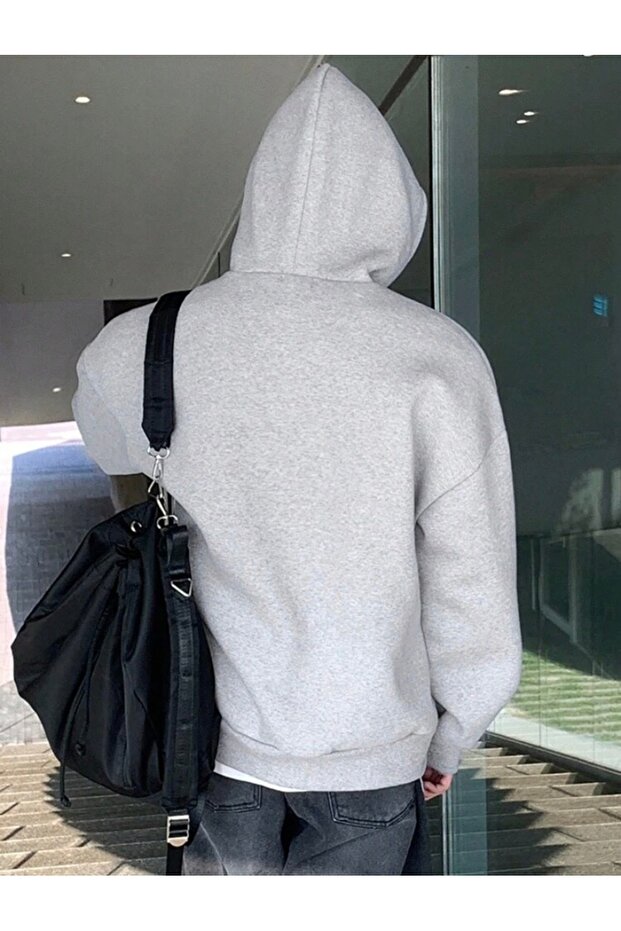 سترة رمادية مقنعين عادي - 2