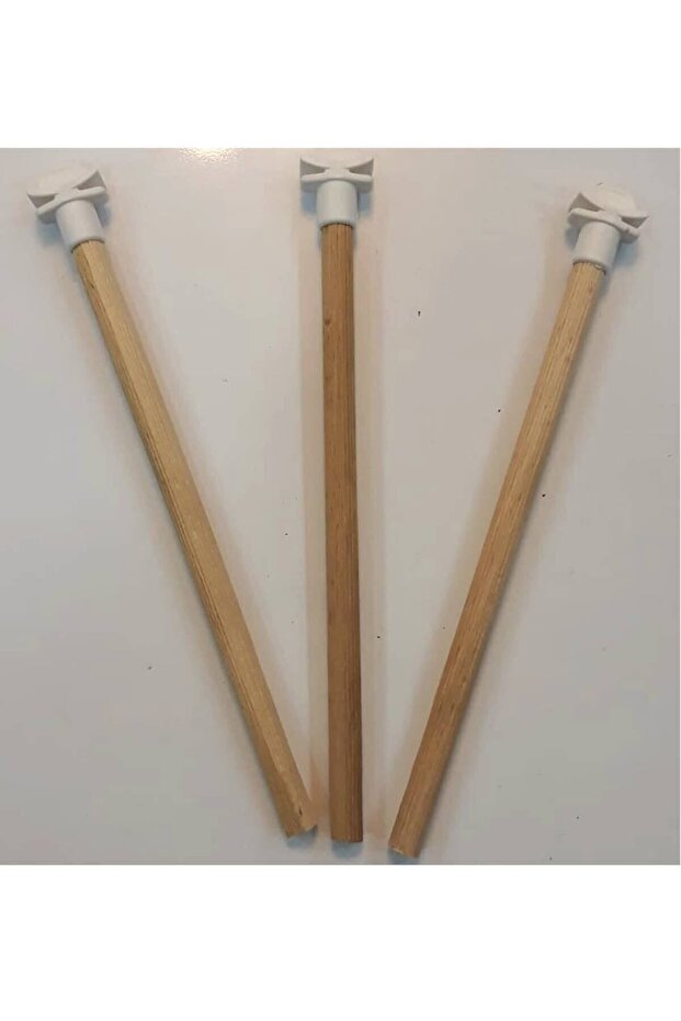 3 Adet Ahşap Tünek - 1