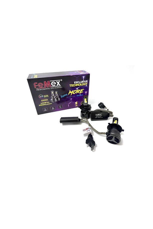 Super More H4 Şimşek Etkili LED Xenon 240W 28000 Lumen - 1