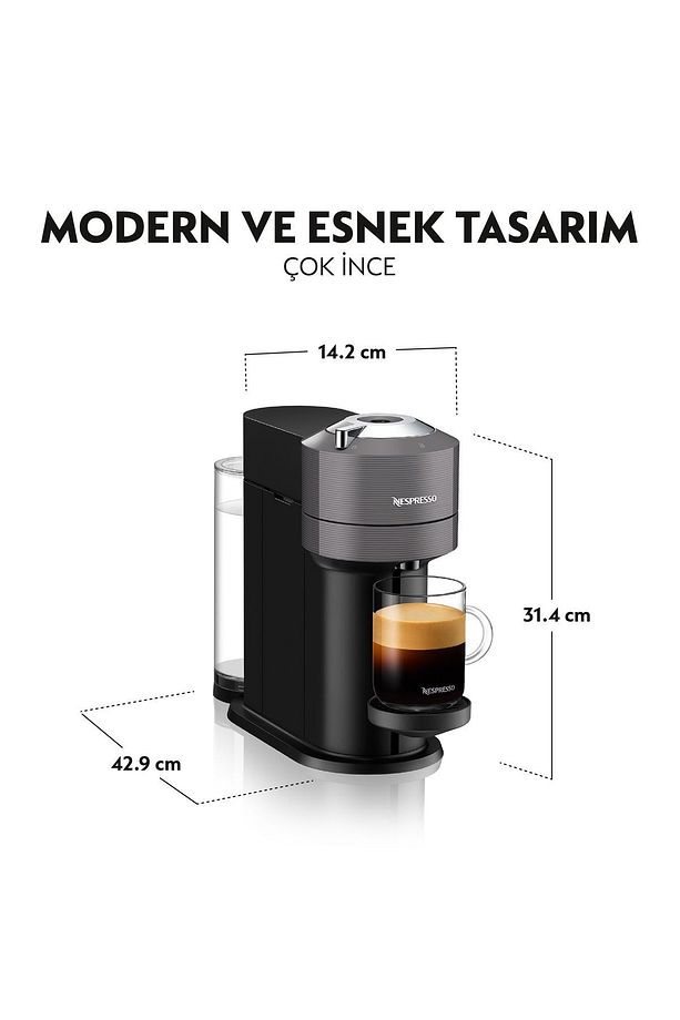 Vertuo Next Koyu Gri Kahve Makinesi - 4
