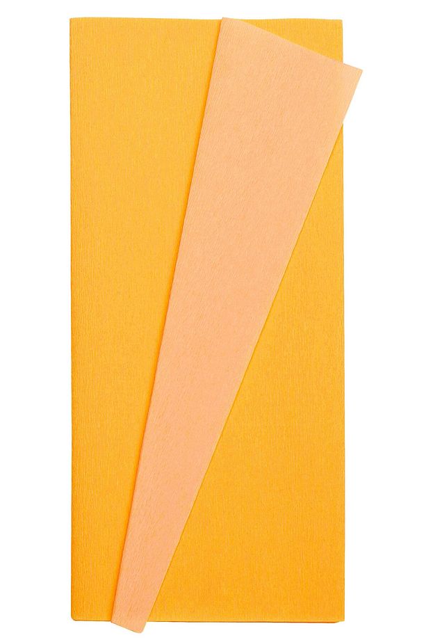 Çift Taraflı Alman Krapon Kağıdı 2li Set, 90gr 25x125 Cm,Altınbaşak&Düğün Çiçeği Sarısı,Sarı&Turuncu - 2