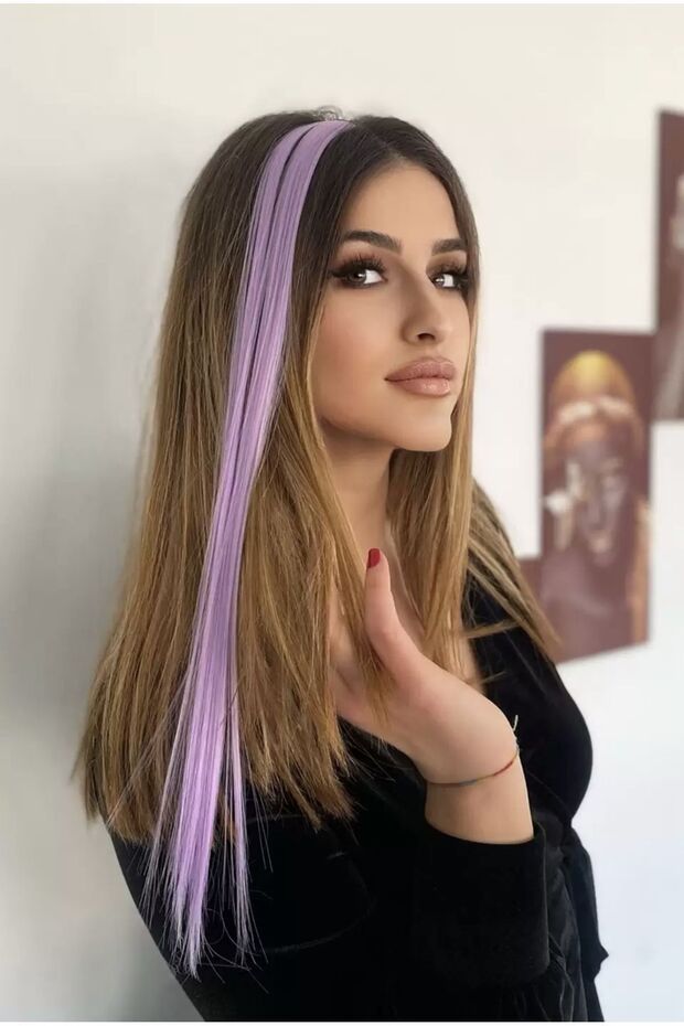 Lilac Side Snap Hairpiece - 50 cm