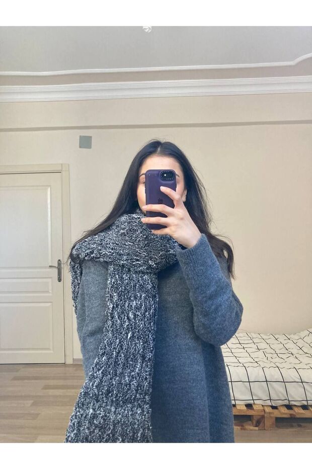 El Örgüsü Puffy Atkı Şal - 2