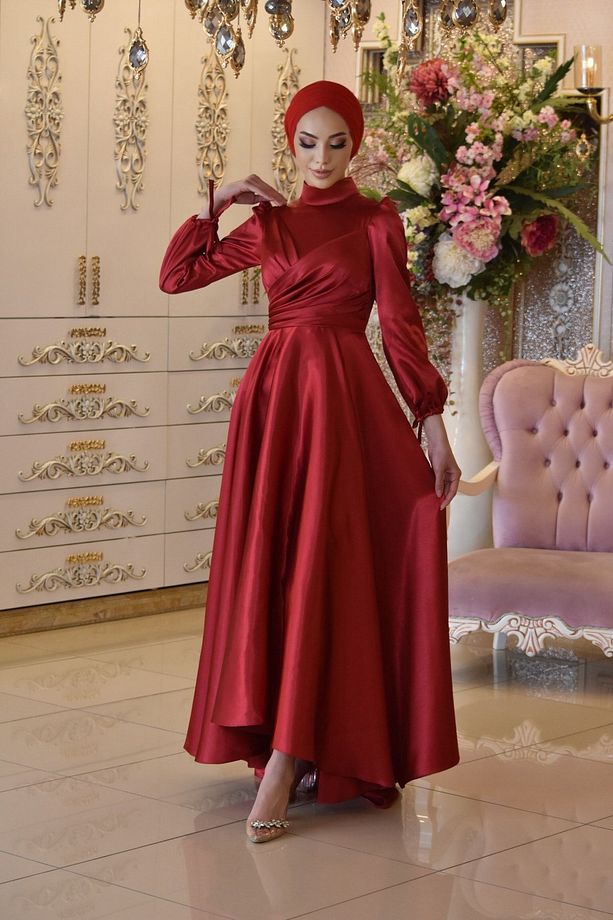 Zemheri Kırmızı Abiye Elbise - 5