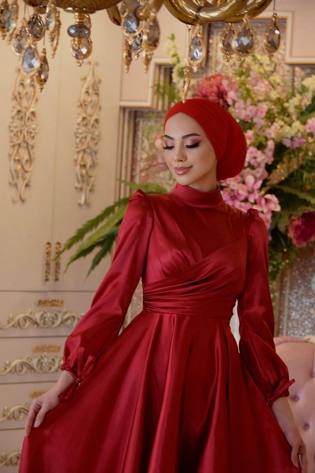 Zemheri Kırmızı Abiye Elbise - 8