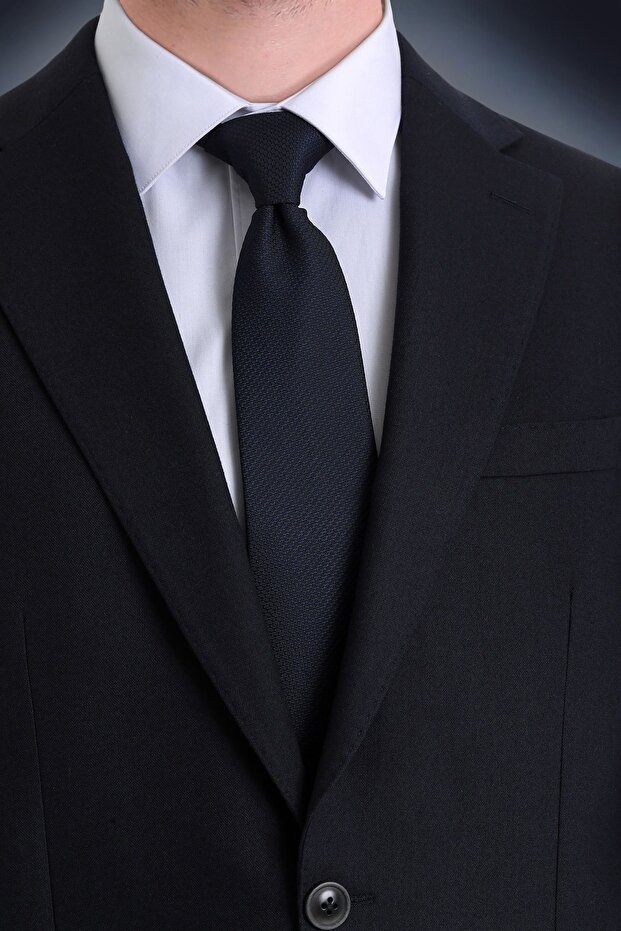 Lacivert Düz Kravat - 1